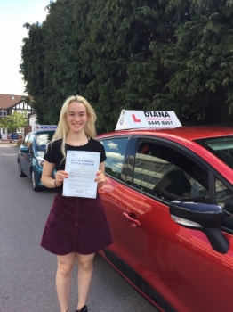 Diana always explained things carefully making sure I understood fully and was extremely patient with me when I made mistakes or didn’t understand at first She has transformed me into a confident and good driver who passed first time Thank you Diana for everything