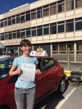 A really big thank you to you Diana for all your efforts to get me to pass first time, which I did! Sorry for all the frightening moments too.... but you were very patient with me and I´m happy you were my instructor, couldn´t have asked for better.