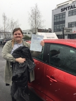 “Diana is very passionate about teaching and helped me become confident  in my driving skills. She is very calm and  professional. Im very happy I passed my first time, with only two marks. Would highly recommend Diana. “