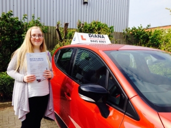 Well done Kayleigh-looking forward to seeing you drivng around in your new car take care 😄Diana